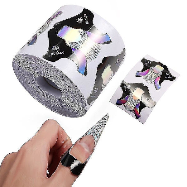 300 st Nagelförlängning Stencil Manikyr Guide Sticker Självhäftande Nail Form Extension|nagelform