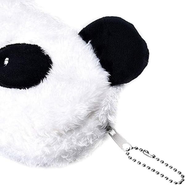 Söt Panda Pennfodral Tecknad Panda Pennväskor Plysch Studenter Pennväskor Bärbart Pennfodral Chic Växelficka för Elever Personal Flicka Användning