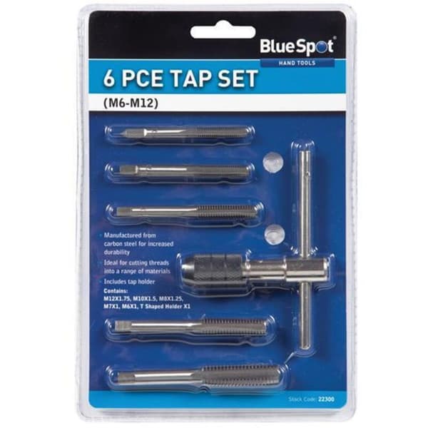 BlueSpot Tools 22300 kierresetti (M6-M12), 6 osaa B/S Blue