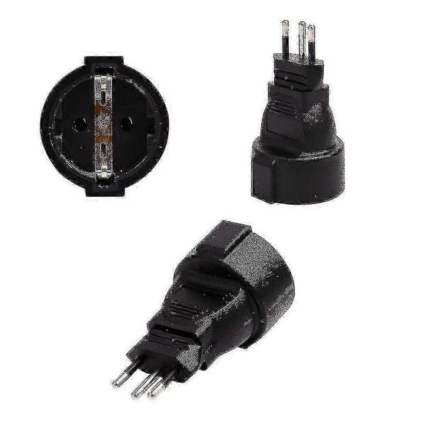 16A 250V Schweizisk 3-bens adapter, rund han til hun EU standard strømstik