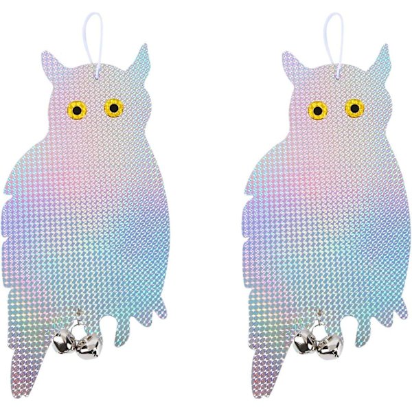 Kyyhkynen karkotin, 2 kappaletta heijastava pöllö, Anti Pigeon Owl, Bird Repeller, Reflec