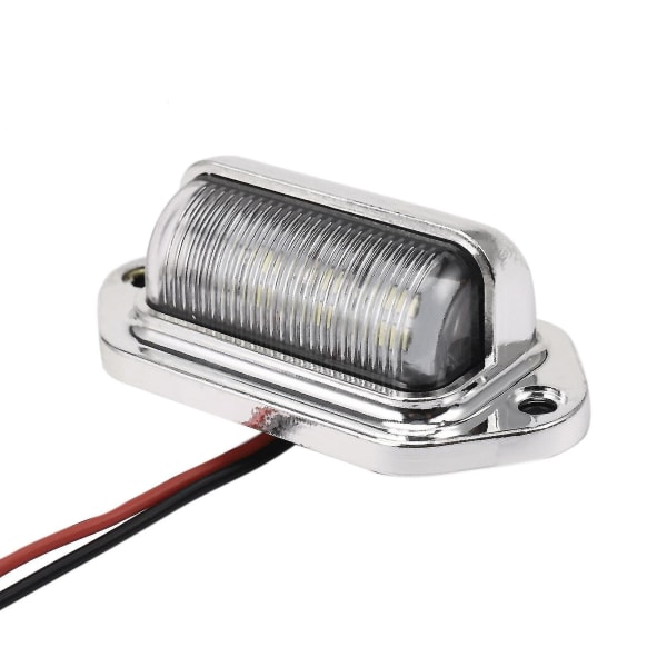 12-24v 6 Led nummer Nummerplade Lys Båddæk Gangbro Trinlampe Rv Trailer