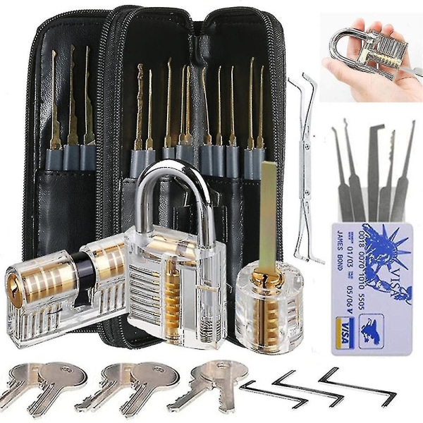 Låssmed Utbildning Lås Set 30st Transparent Lås För Lockpick Practice För nybörjare