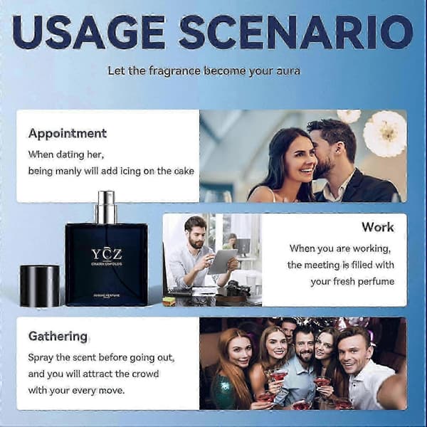 1-3x Midnight Marine Eau De Parfum Til Mænd Luksus Havduft Parfume Maskulin Duftspray_ynaf 3PCS