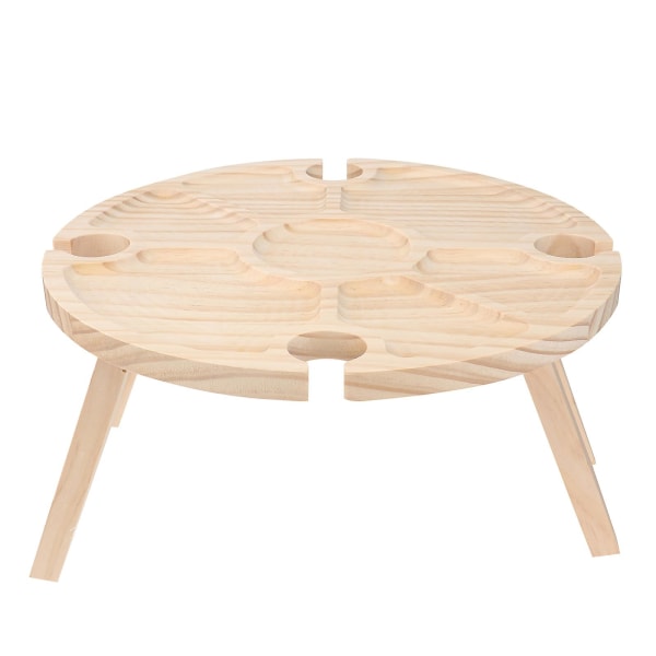 1 st Creative trä hopfällbart bord hopfällbart vin picknickbord trä campingbord