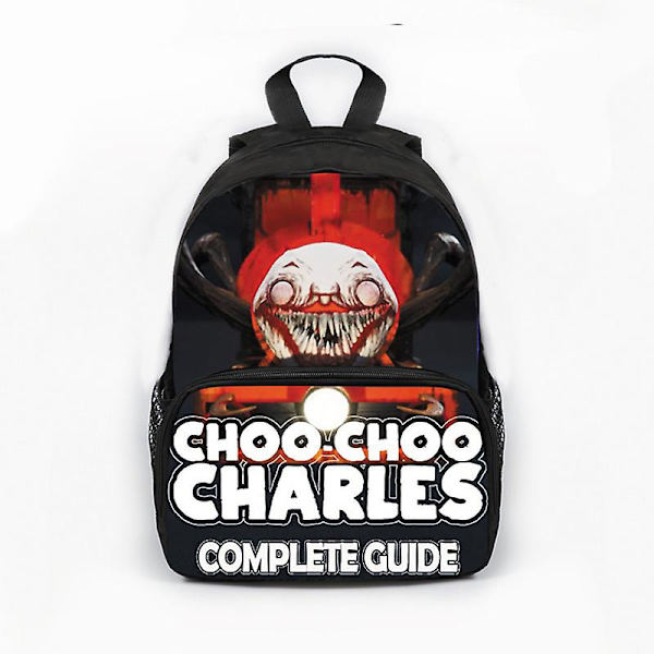 2023 Ny Choo-choo Charles Train Game Skoletaske til folkeskoleelever Polyester kreativ taske til børn 1