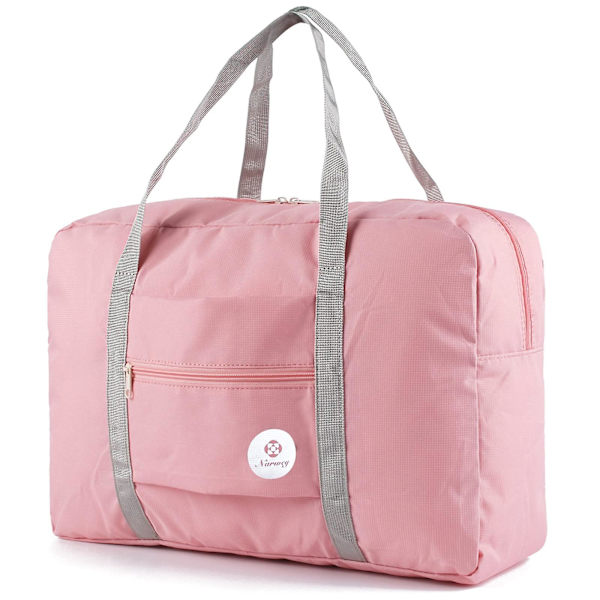 Til Easyjet Airlines kabinetaske 45x36x20 undersædet, foldbar rejsetaske. Bærebagage natten over til kvinder og mænd 25L (rosa rosa)