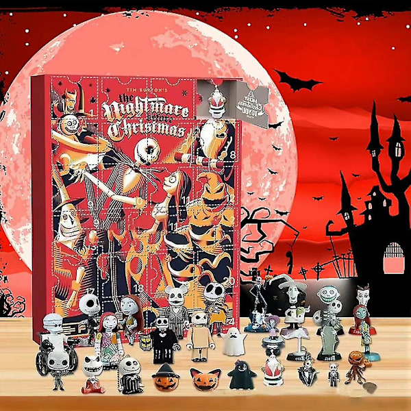 Halloween-hahmo Docka Adventskalender Painajainen ennen joulua-teema Innehåller 24 juontaja 24 dagars Countdown Calendar_m
