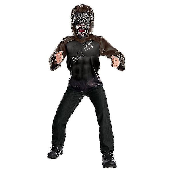Cross-age King Kong -asu Simpanssinaamio Top Halloween -asu lapsille Demoni Gorilla Hirmuinen King Kong Cosplay -karnevaalinaamio L (for 137-149cm)
