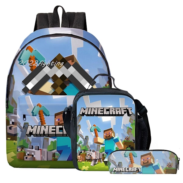 Minecraft Spel Ryggsäck Printe Pojkar Flickor Skolväskor Kapacitet Skol Elever Barn Anime Tecknad Vattentät Mochilas multi