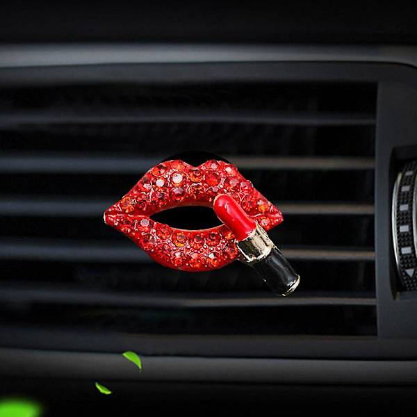 Auton ilmanpoistoaukko Aromaterapia Clip Hajusteklipsi Diamond Red Lips Klipsit Hajuvesi Ilmanraikastin Clip Auto Sisustustarvikkeet| | Red