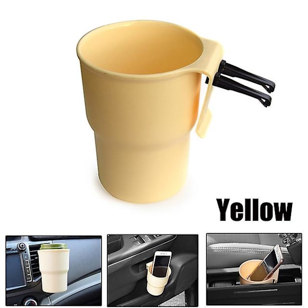 Auton vesimukin pidike tuolin selkänojan kupinpidike Pp CAN roskakori 12 * 9,5 cm 63g ilmanpoisto juomapidike Auto| | yellow