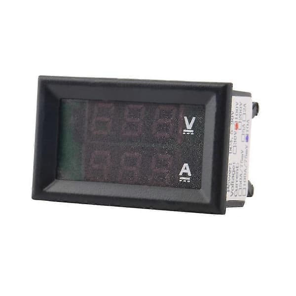 3 stk LED Digital DC 0-100V 10A Spenning Amp Voltmeter Amperemeter Tester