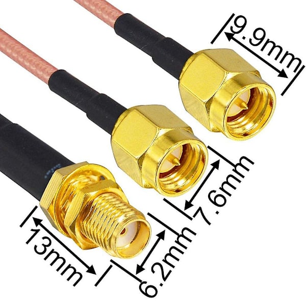 Wifi Antenne Koaksialkabel Sma Hunn Til Y-type 2xsma Hann Rett Splitter Combiner Extension Pig As shown