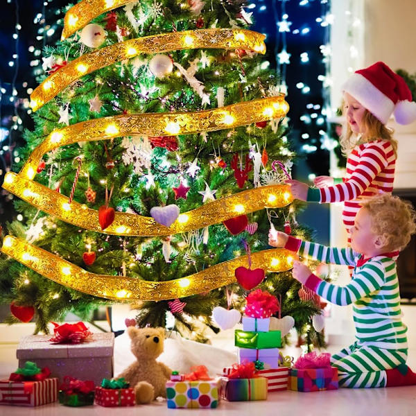 Joulun nauhavalot, Led Xmas String Light Up -nauha Joululoman juhlan koristelu