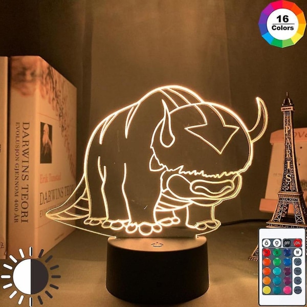 Akryl 3d-lampa Avatar The Last Airbender Nightlight, Rumsinredning Legenden Om 16 color with remote DM92