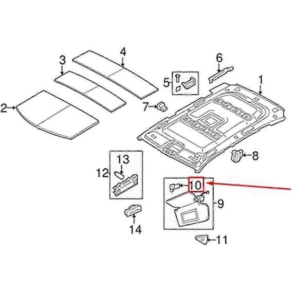 Indvendig solskærmsklemme til Land Range Rover L322 2003-2012