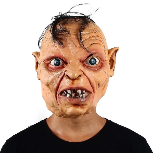 Vuxen Gollum Mask Film Cosplay Kostym Rekvisita Halloween Fancy Dress Party Skräck Masker Festival Present