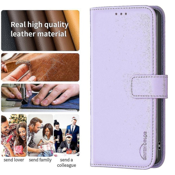 Case för Nokia G42 Magnetic Plånbok Flip Cover med korthållare Fack Kompatibel med Nokia G42 Case Light Purple