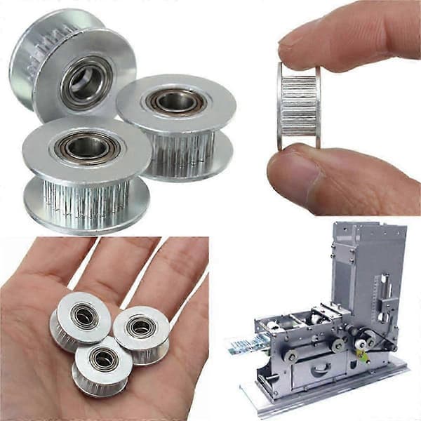 2X 3D-printer løbehjul GT2 20 tænder synkron remskive indre hul 5 mm bredde 6 mm egnet til VzBoT 3D silver
