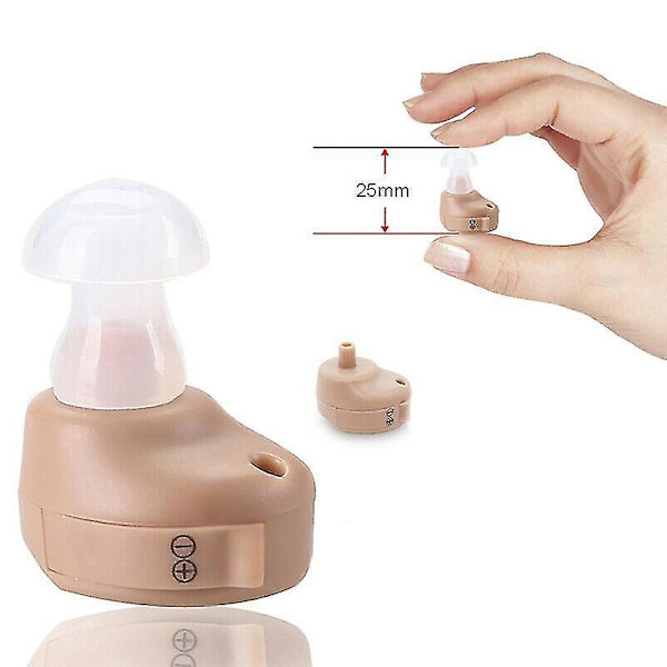 2x In-ear Invisible Justerbar Volym hörapparater
