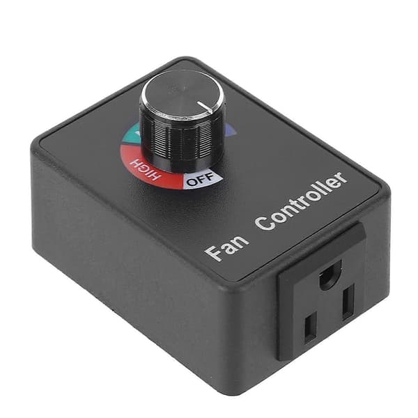 Elektronisk trinnløs hastighetsregulator Kanalvifte Variabel hastighetskontrollerbryter US-plugg 120V