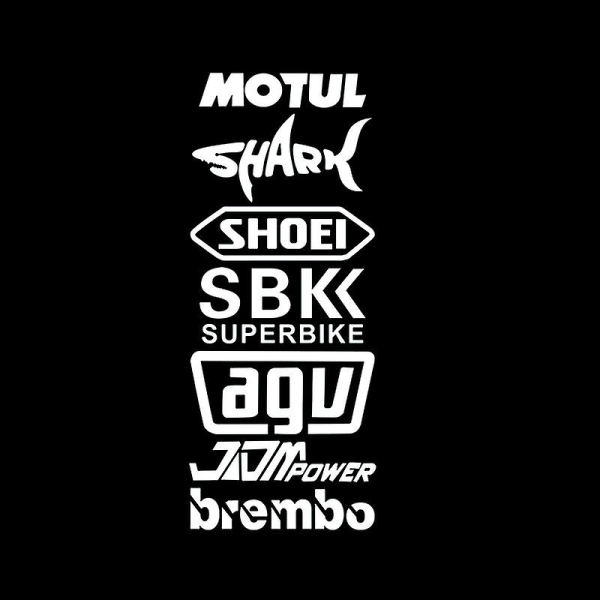 Reflekterende Motorsykkel Hele Sett Dekaler Tank Stickers For Kawasaki Ninja Yamaha Tmax Honda Suzuki Størrelse: 8cmx19.5cm - Dekaler &amp; Klistremerker Black