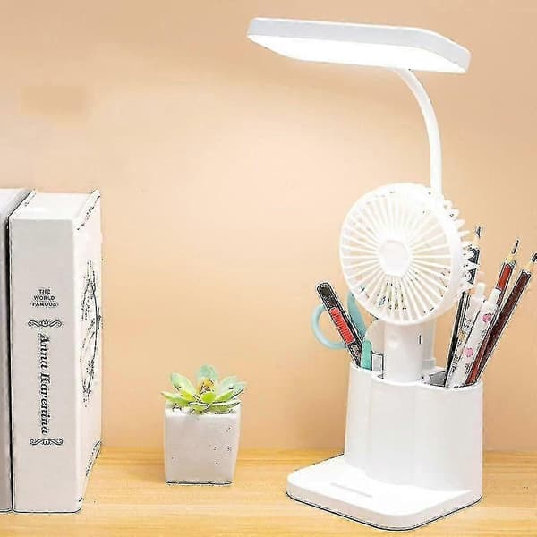 Fleksibel LED-bordlampe med berøringsdimmer og pennholder for studier
