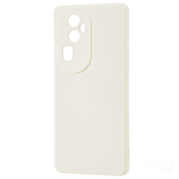 För Oppo Reno10 5G Gummerat TPU- phone case Candy Color Fiberfoder Anti- cover White