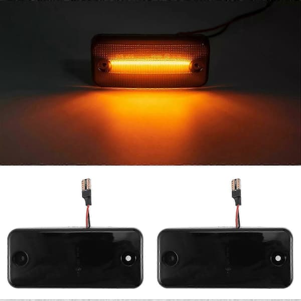 LED sidemarkeringslys røkt linse for Iveco Daily DAF 6 stk Svart