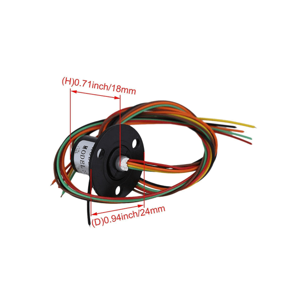 200 mm 6 trådar 2a Ac240v metall mikrosamlarring Kapsel glidring svart