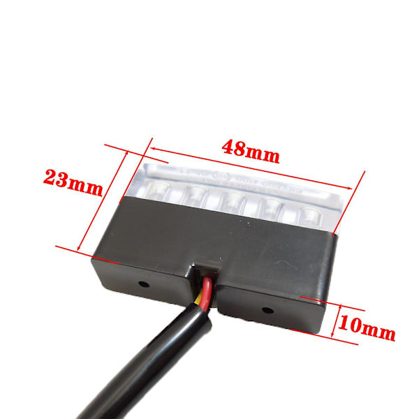 Universal 12v Motorcykel Bagbremse Led Baglygte Lygte Til Snavs Baglygte Bag nummerplade Lys Dekorativ Lampe| |