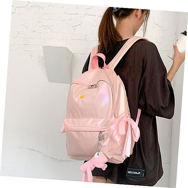 Ryggsäckar Vit ryggsäck Reseryggsäck Nylon Mode studentryggsäck Studentväska Studentväska Stor kapacitet Mori Department Nylon Gul Pink