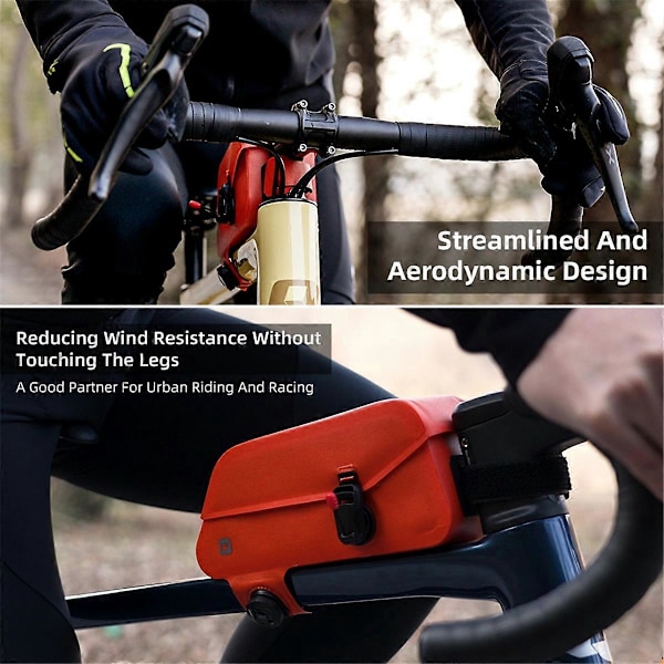 Rhinowalk Cykel Frontrør Taske Cykling Top Ramme Taske A Black