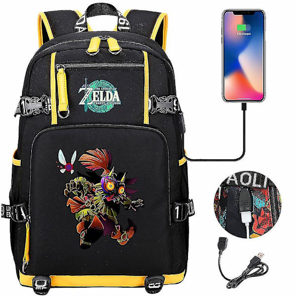 Fans Breath Of The Wild Eye Game Usb-ryggsekk - Cosplay Student Skolesekk Unisex Travel Laptop-vesker 8