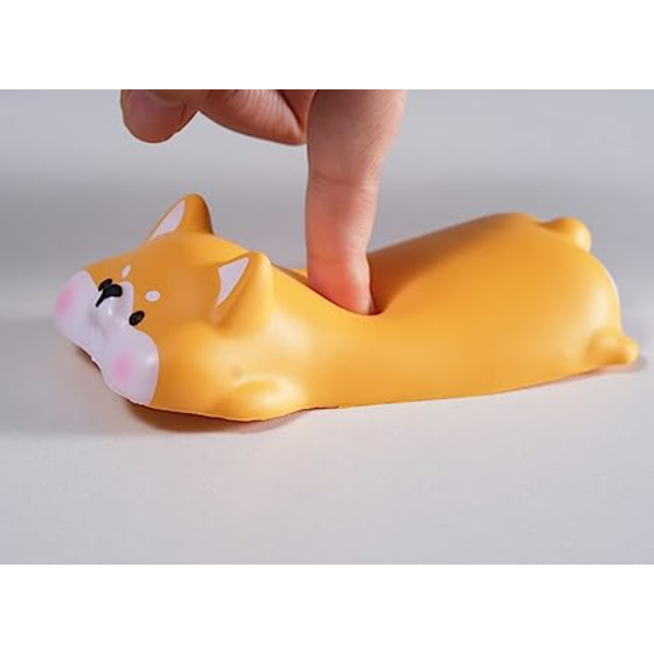 Sødt håndledsstøtte til mus computer armlæn Velegnet til skriveborde Ergonomisk kawaii kontorartikler Langsom rebound PU musemåtte (gul Shiba Inu)