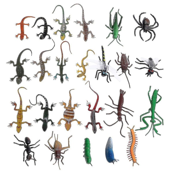 24st plast ödlor Leksak konstgjorda insekter Reptil ödla Utbildning