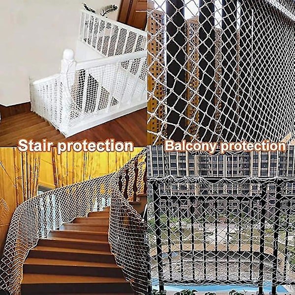 Børn Sikkerhedsnet Bygger Reb mod faldende Net Nylon Net Balkon Vindue Trappe Beskyttelse Sikker Hegn Baby Kat Hund 1x6m