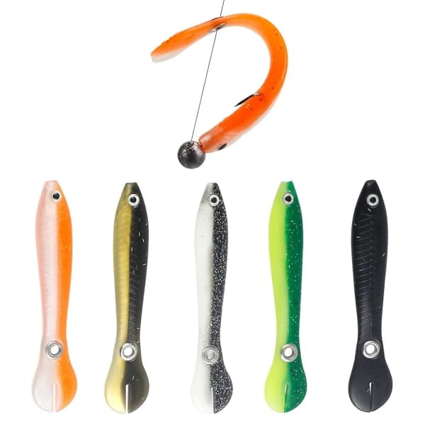 5 st Mjuka Bionic Loach Abborrfiskebeten