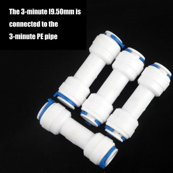 2 st 3/8 tum Push to Connect Backventiler Raka Snabbkopplingsbackventiler för Vatten Omvänd Osmos System Tåliga Multicolor