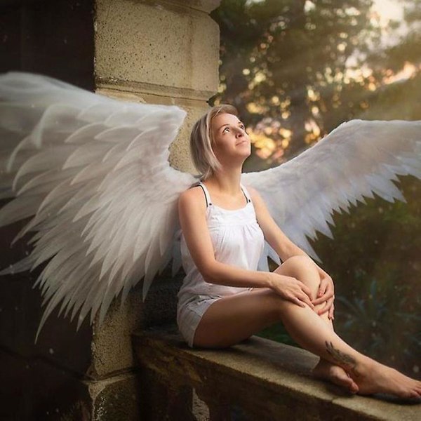 Halloween 3D Angel Big Wings Carnival Party Performance Prop til kvinder Mænd Cosplay tilbehør
