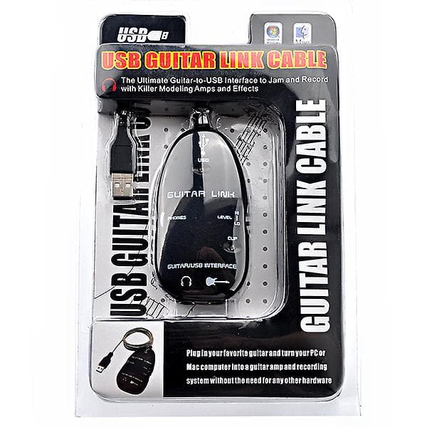 USB-kitaran linkkikaapeli PC/Mac-äänitysadapteriin (musta)