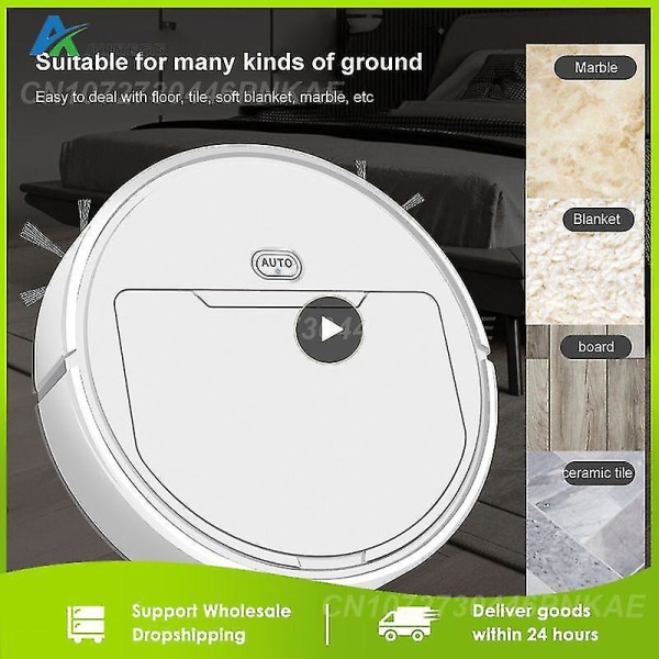 Automatisk Robotdammsugare Smart Touch Sopning Torr Våtrengöringsmaskin 1000 Pa Sugladdning Intelligent Dammsugare