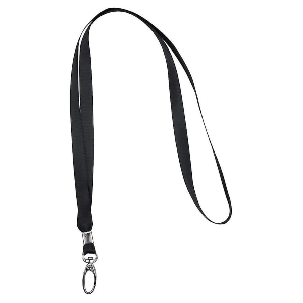 Nyckelband för nacke namnskylt nycklar kontor platt nylon linnor 20 st svart nackrem lanyard med sw