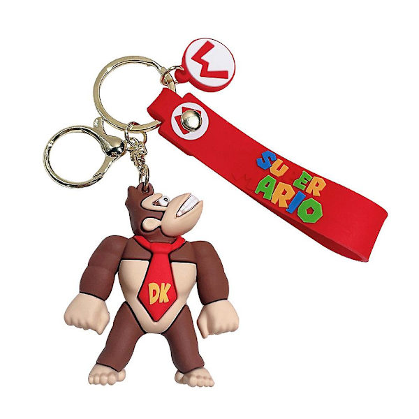 Super Mario Nøkkelring Nøkkelring Anheng Bag Charm Gamer Gaver Til Kvinner Menn Gutter Jenter E