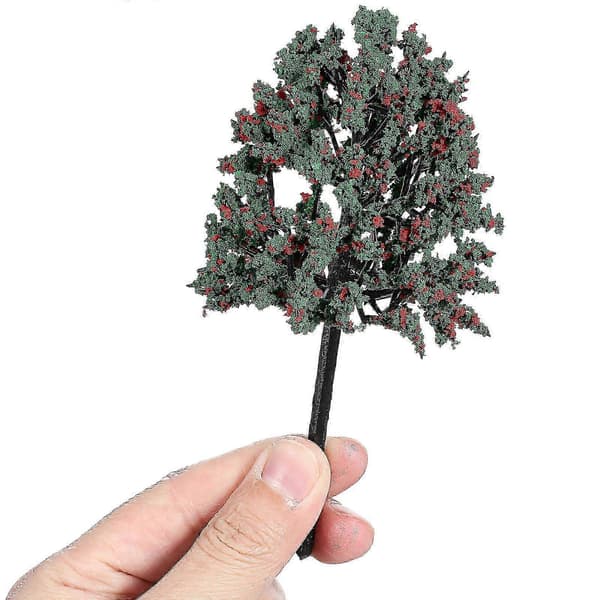 Plasttrær Modelltrær kompatible med dekorasjon 38 stk. miniatyrtreesett