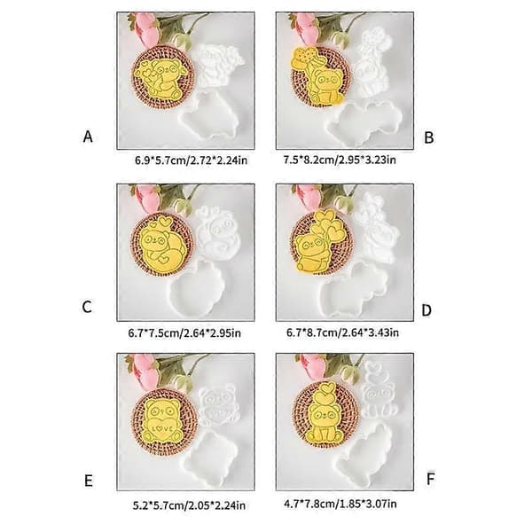 Kageprægningsforme Valentinsdag Kageudstikkere Bagegadget til Bagning