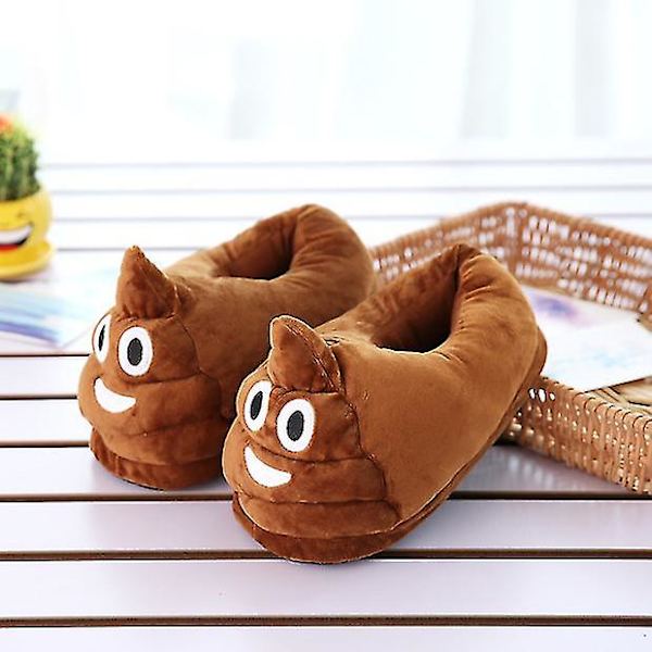 Unisex Emoticons Hjemmesko Plys Fluffy Bomuld Hjemmesko