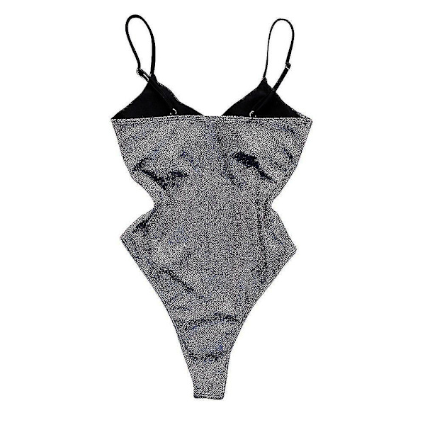 Naisten kimalteleva uimapuku Push Up -osainen uimapuku Sparkly Beachwear uimapuku Purple XL