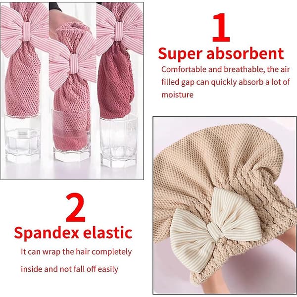 Mikrofiber Hår Tørre Hat Til Hår Hurtig Tørring Blød Hår Turban